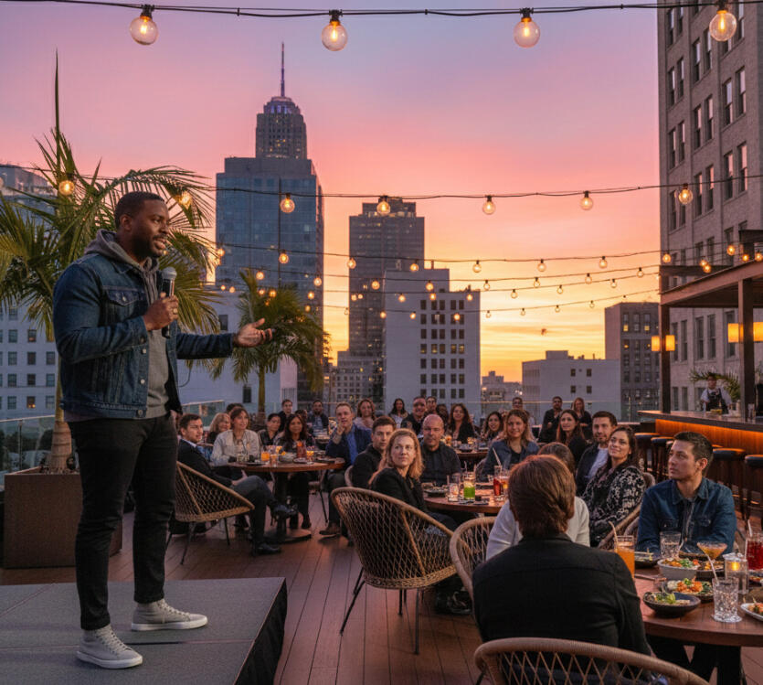 Small Talk Events Crowd crowd at an educational talk